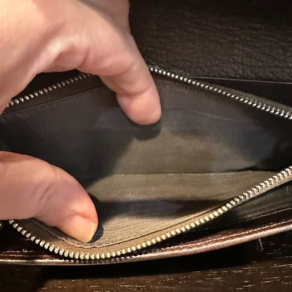 Celine Companion Triumph Vintage Brown Embossed Leather Wallet - Picture 13 of 14